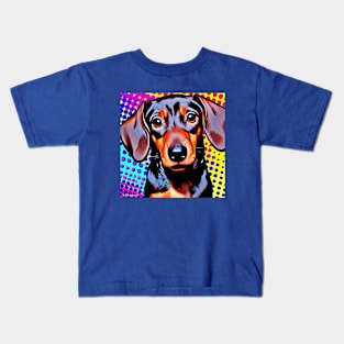 Dachshund Pop Art Kids T-Shirt